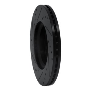 Nissan Altima Brake Rotor (1) - Front Right - R1 Concepts - Drilled & Slotted - Black - `13-`25